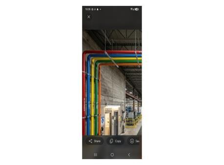 Piping installation in an industrial production area